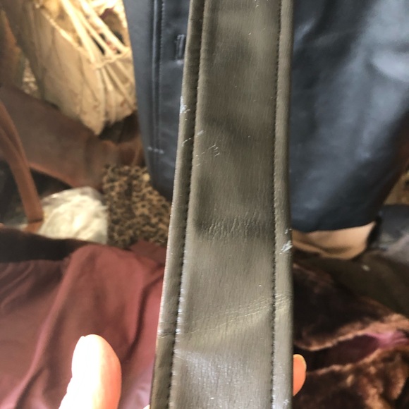 Long pleather coat. - Picture 8 of 8